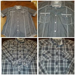 2 mens BKE button ups